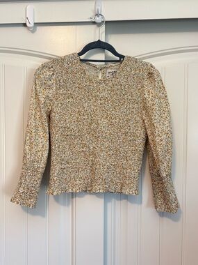 LF Markey Meadows Rose Top Vintage Country Floral print size us 4